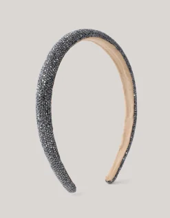 Strass Haarband Donkergrijs