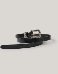 Western Strass Riem Zwart